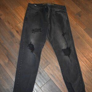 Black Mens Ripped Jeans